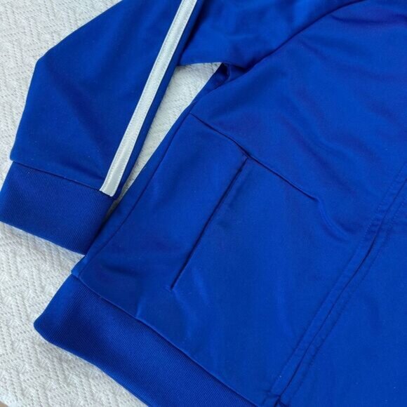 Adidas Toddler Size 3T Blue Full Zip Activewear Jacket Tracksuit Unisex Boy Girl - Picture 4 of 12